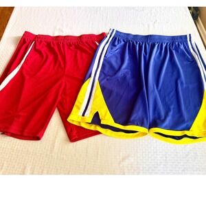 Liberty‎ Pro Mens Basketball Shorts Bundle 2 Pairs Blue Red Mesh Athletic 3XL